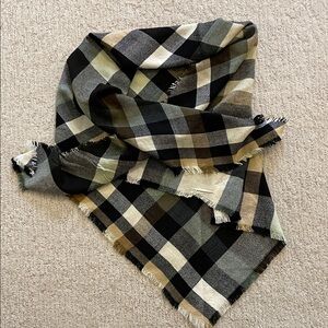 J. Jill Checkered Acrylic Scarf